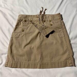 J. Crew Chino Twill Sailor Skirt with Back Lace